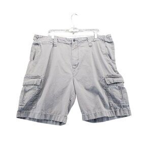 Cremeieux Shorts Mens 42 Gray Cargo Classic Fit Lightweight Pockets 100% Cotton